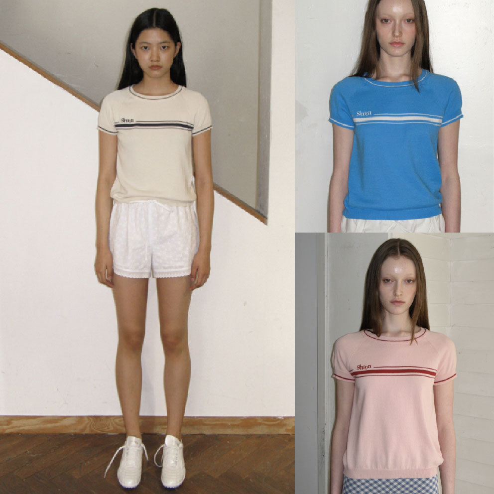 SN CLASSIC LOGO HALF KNIT 半袖 Tシャツ(3 COLORS)