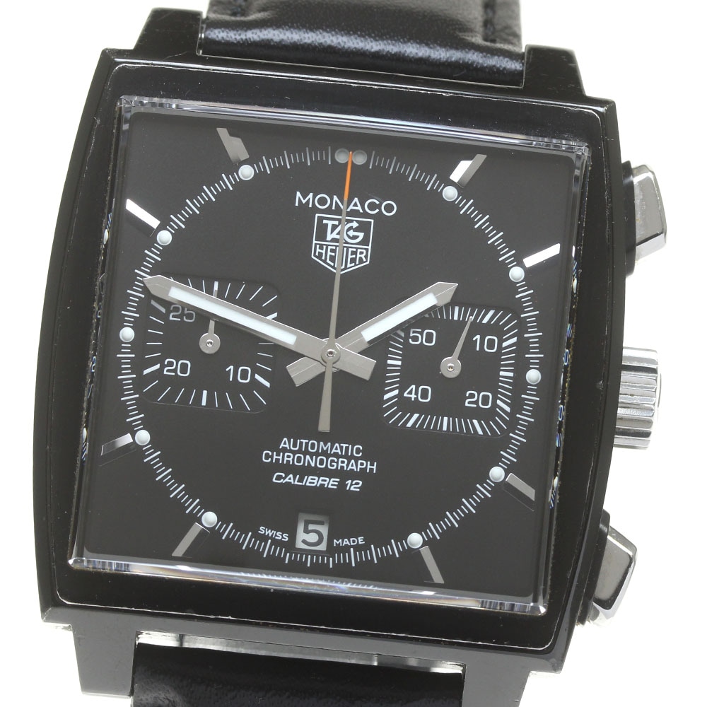 タグホイヤー TAG HEUER CAW211M モナコ クロノグラフ ACM ブラックスティール 自動巻き メンズ _862195【中古】
