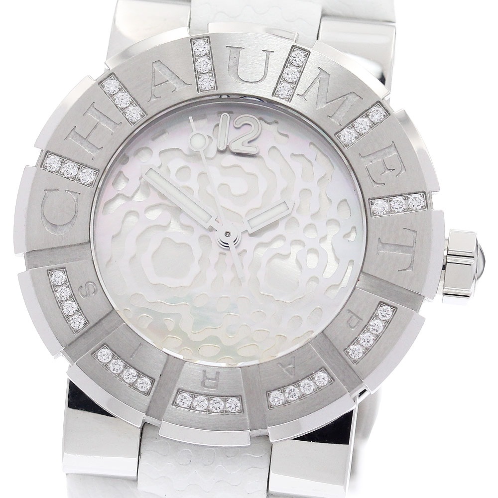 ショーメ Chaumet 622C-A0103 クラスワン ダイヤベゼル クォーツ レディース 良品 保証書付き_959413【中古】
