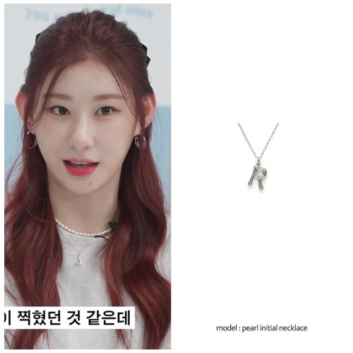 theRoves pearl initial necklace ITZY Chaeryeong Lee Mi-joo JooE Seo Ji-hye