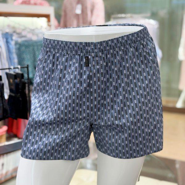 男性 綿100水 セロ縦染めトランクス (WMP5428 GY)
