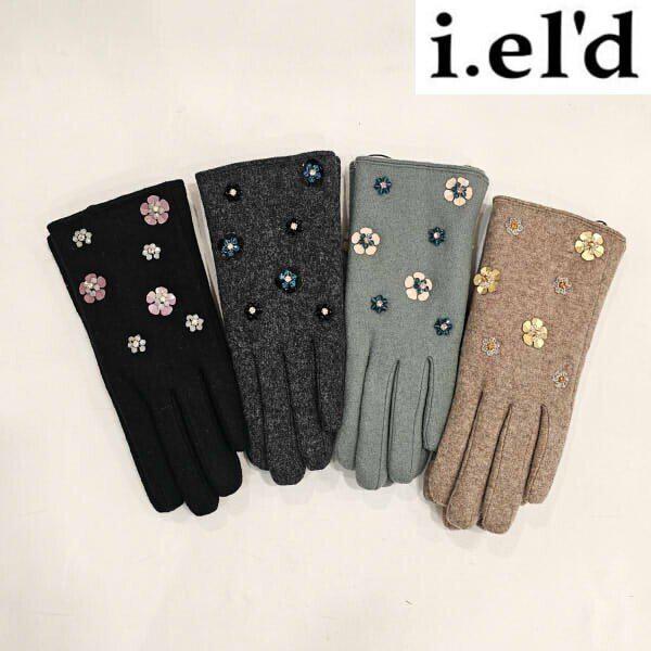 GBS503M_女性キュービックウール混紡ウール手袋