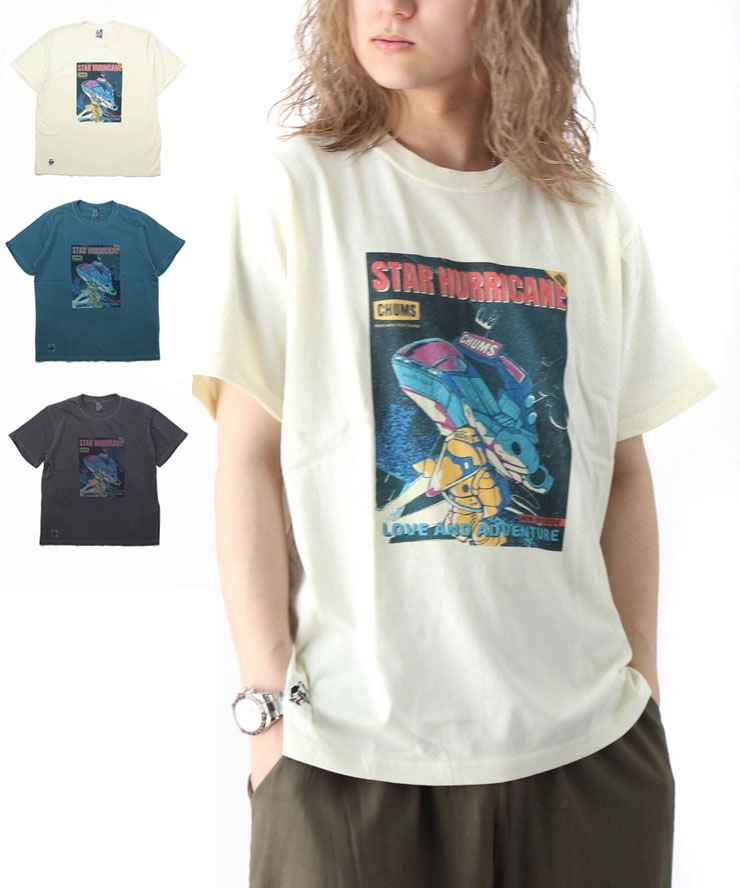 Tシャツ メンズ 半袖 スター ハリケーン CH01-2529 ピグメントダイ 顔料染め レディース