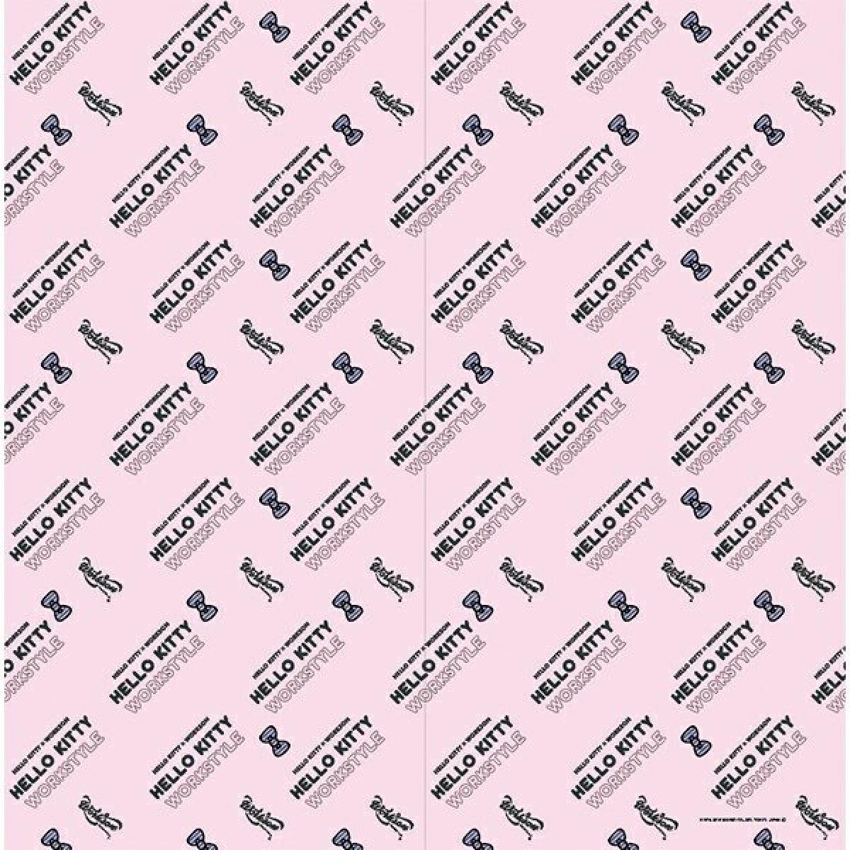 アサヒペン 襖紙 ハローキティ ピンクロゴ WSK-004F ふすま紙 おしゃれ モダン リメイク 簡単 張り替え かわいい 子猫 キティ ワークスタイル