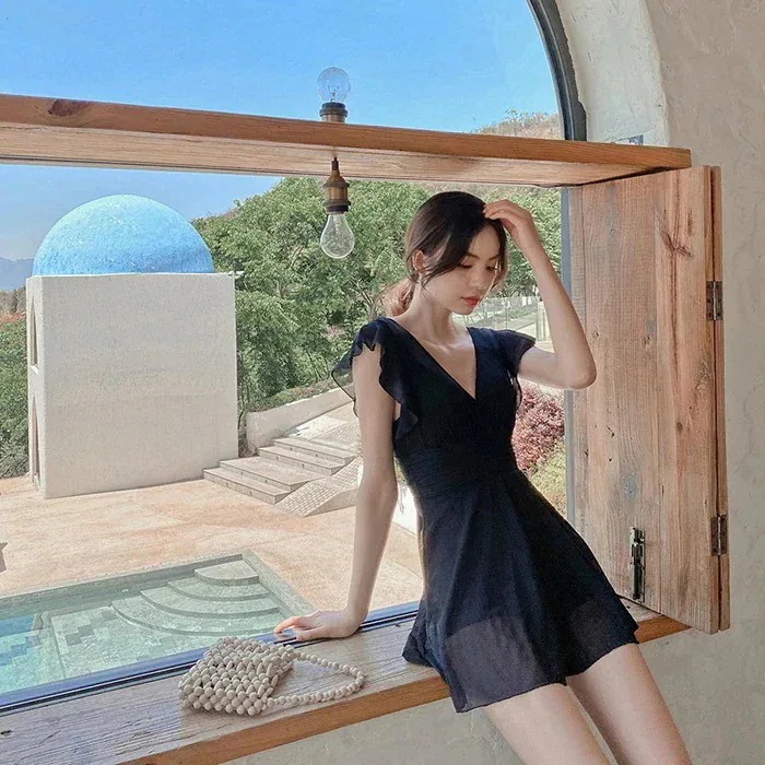 ２点で13o円OFF！【最安値挑戦】 水着レディース体型カバー水着セク大きい水着レディースおしゃれ体型カバー水着ママ水着オールインカバーアップ小胸バスト盛れるスカート女性用大人みずぎビーチプールジム温