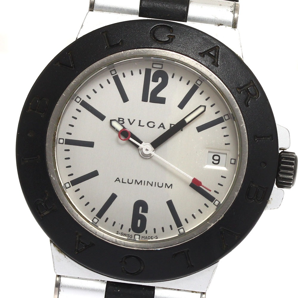 ブルガリ BVLGARI AL38TA アルミニウム デイト 自動巻き メンズ _874116【中古】