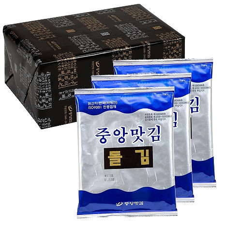 再購買率1位!! 韓国中央おいしいのり(海苔）全形 5枚入20袋 / Dol Kim