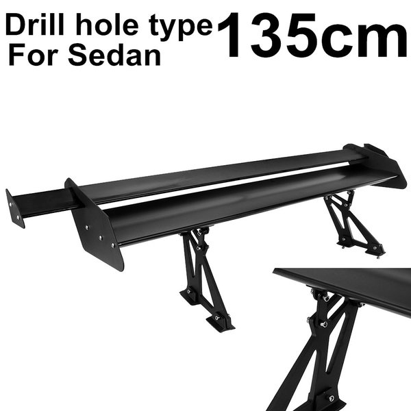 ユニバーサル 53.15 ダブルデッキ軽量車セダン GT リアトランク翼レーシングカースポイラー黒 28,874円