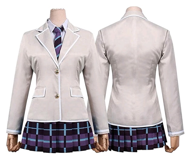 氷河今井リサ湊雪菜芳岡女子学園2年生冬服風コスプレ衣装（男子LL）