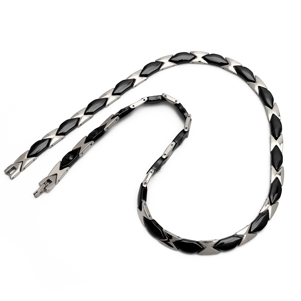 ステンレス 磁気ネックレス [n484-silver]