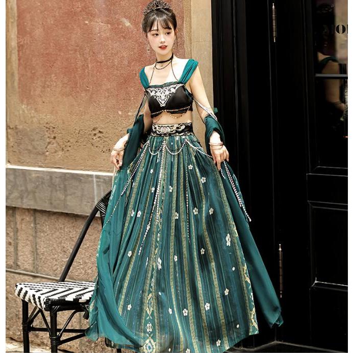 レディース 漢服 中華風ドレス 漢風 コスプレ衣装 ロング丈ドレス お嬢様 コスプレ 中国古代 変身仮装 コスチューム 改良版漢服 仙女 ドレス 漢元素 コスプレ衣30%までに制限