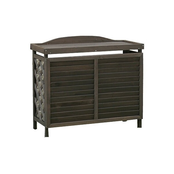 住まいスタイル 逆ルーバー室外機カバー ダークブラウン YB-04-N001DB メーカー直送