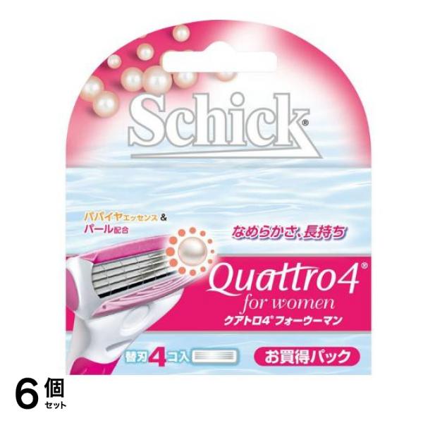 Schick(シック) クアトロ4 フォーウーマン 替刃 4個入 6個セット