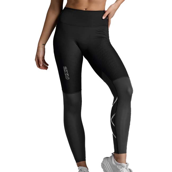 2XU(ツータイムズユー) 2025 レディース ライトスピード リアクト ハイライズ コンプレッションタイツ WA7101B-BLK／IDKブラック×インディアインク