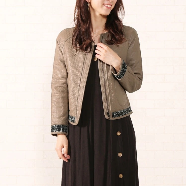 レザージャケットリバーシブルシープ羊革ツイードレディース(各サイズ一点限り）