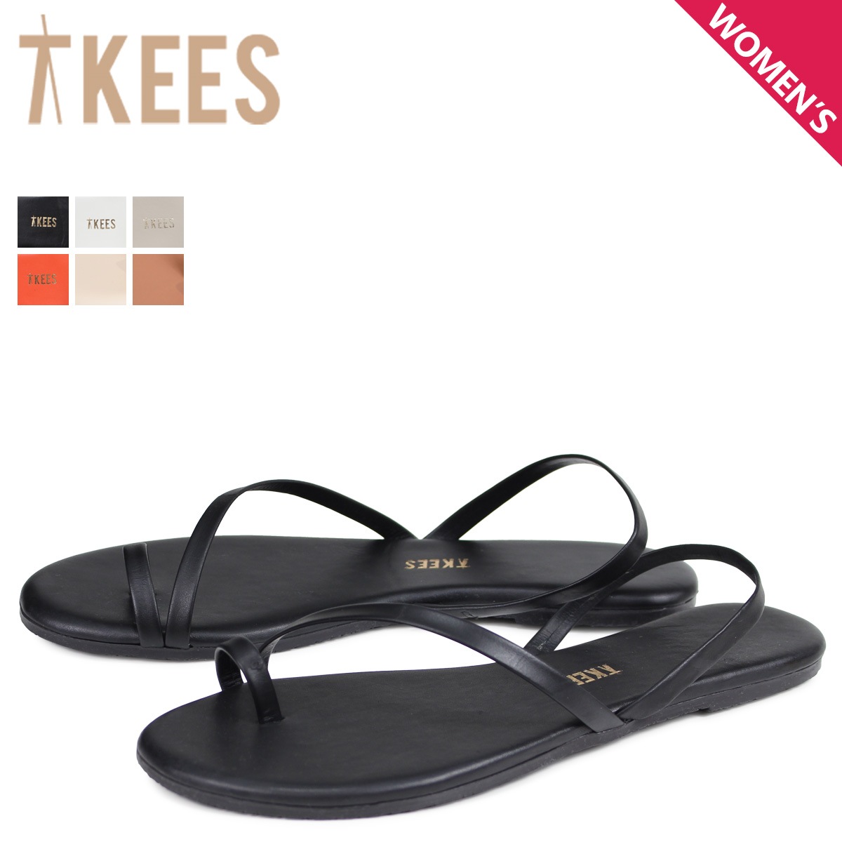 ビーチサンダル レディース ブラック ホワイト グン オレンジ 黒 白