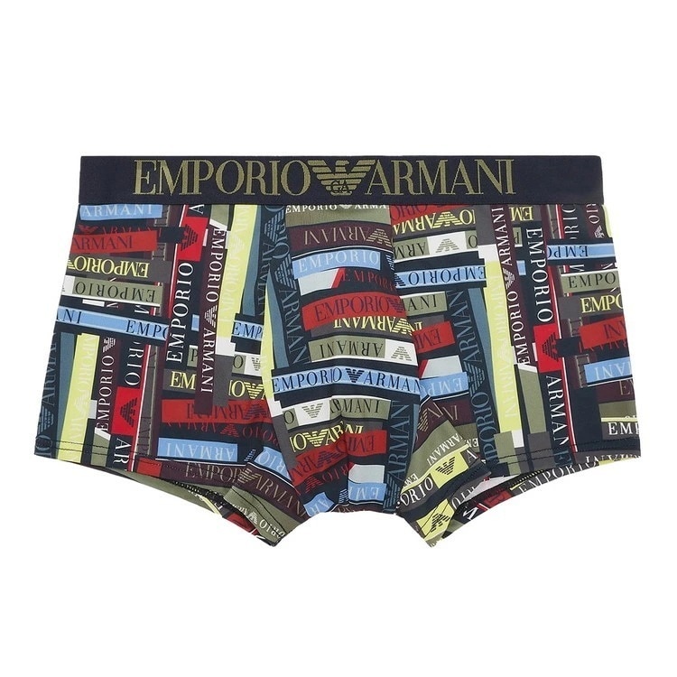 ALL OVER EAGLE MICROFIBER ボクサーパンツ [マルチロゴ・マリン]【111290-4F535-73836】