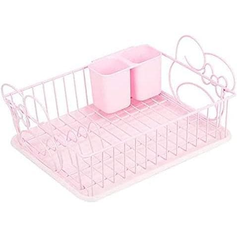 水切りラック 食器水切りかご 水が流れる キッチン収納 ラ排出するためのドリップトレイとカトラリーホルダー付き食器水切りラック