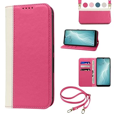 Sense4 ケース 手帳型 高質PUレザー AQUOS Sense4 カバー SH-41A ケース SH-53A SH-M17 ケース 携帯カバー A003SH 耐衝撃 肩掛け 首かけ 斜めがけ シ