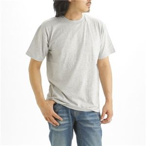 (5枚セット) Tシャツ XXL 杢グレー×5枚 綿 ポリエステル 半袖 ティーシャツ tシャツ ティシャツ T-shirt