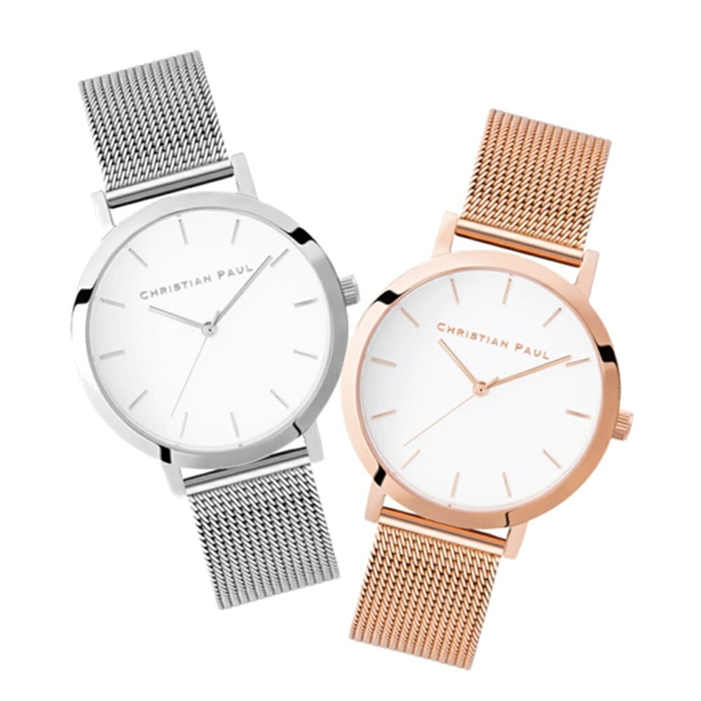 日本正規品 クリスチャンポール ペアウォッチ ペア腕時計 カップル お揃い おそろい プレゼント メッシュ ベルト 時計 ペア 大人 両親 夫婦 誕生日 結婚式 結婚記念日 プレゼント おしゃれ ペア
