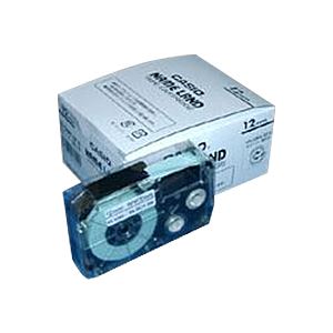 （まとめ） カシオ ネームランド用テープカートリッジ スタンダードテープ 8m 5巻入 XR-12WE-5P-E 白 黒文字 (×2セット)