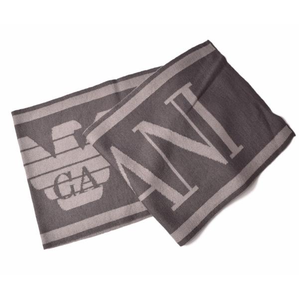 エンポリオアルマーニ　マフラー/ウインタースカーフ/ストール EMPORIO ARMANI　ロゴ グレー 6Z1409 1MA1Z F624