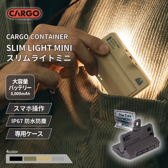 カーゴコンテナ スリムライト ミニ EVAハードケース付き IP67 防水機能 アウトドア キャンプ LED ライト ランタン 最大600ルーメン