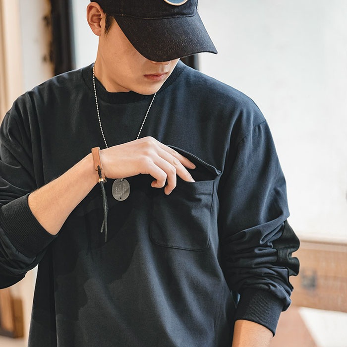 ロンT メンズ 長袖tシャツ クルーネック オーバーサイズ ロングtシャツ ビッグシルエットTシャツ 長袖 アメカジ メンズファッション ロングスリーブ 大きいサイズ カットソー 春 秋 普段着 カジ