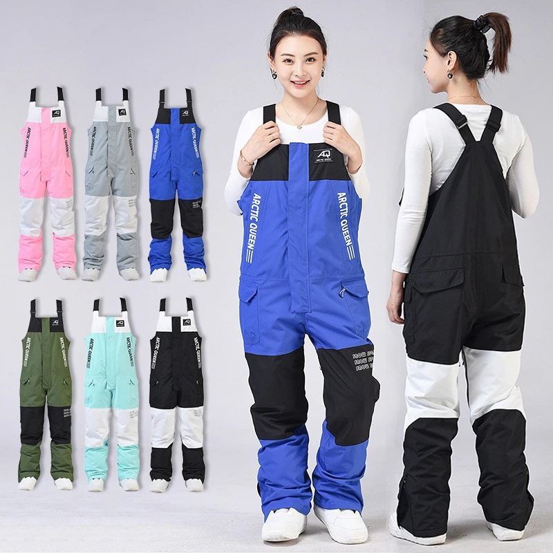 スノーボードウェア つなぎ ビブパンツ レディース メンズ スキーウェア スノボウェア スノーボード ウェア 防寒着 防水着 韓国風 ロングパンツ