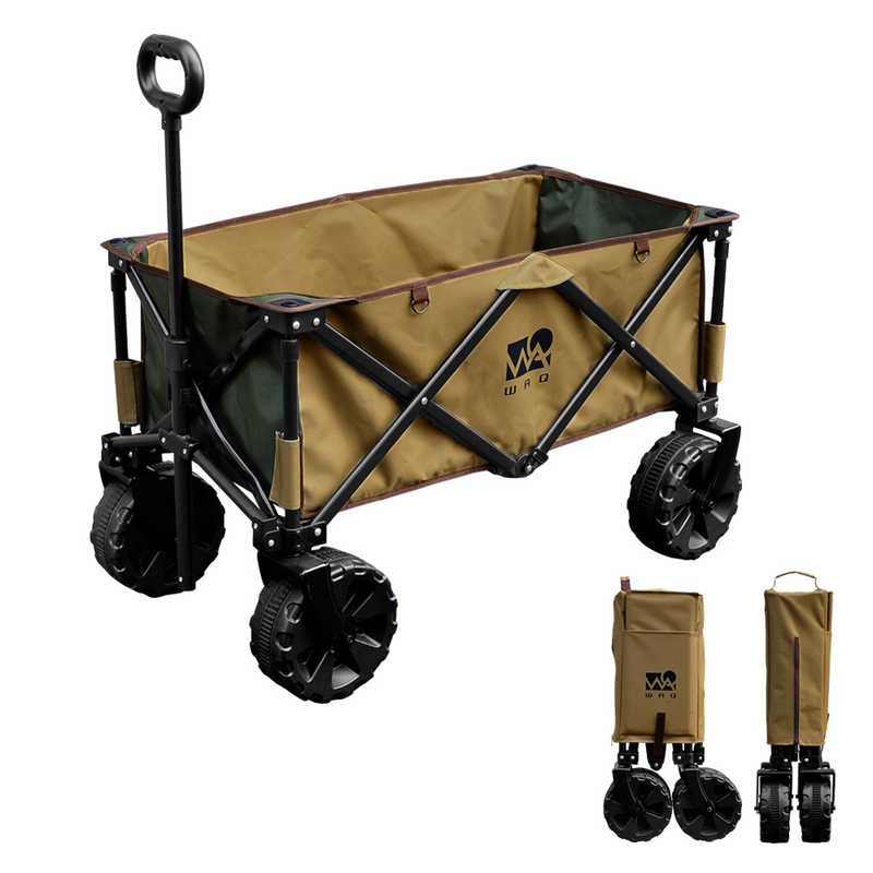 WAQ　アウトドア用品 ワゴン オリーブ×タン　ｱｳﾄﾄﾞｱﾜｺﾞﾝｵﾘｰﾌﾞﾀﾝ