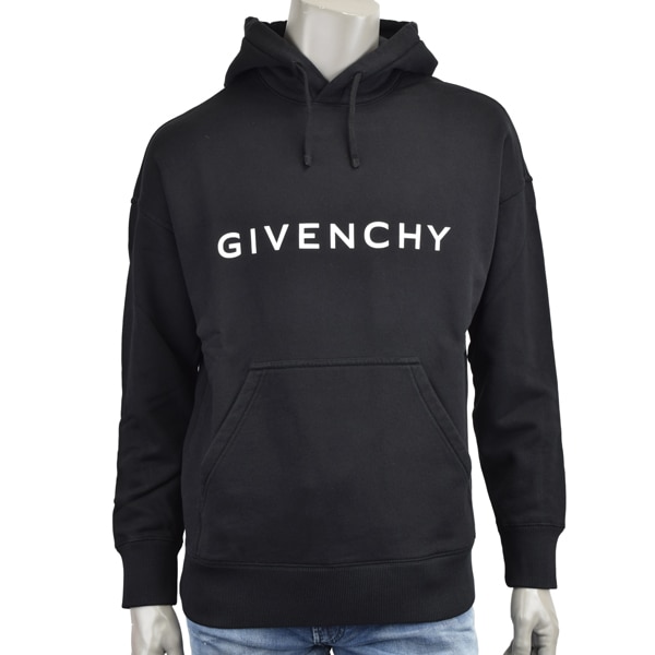 GIVENCHY ジバンシー LOGO HOODIE/ブランドロゴ アーキタイプ パーカー/BMJ0HC3YAC 001