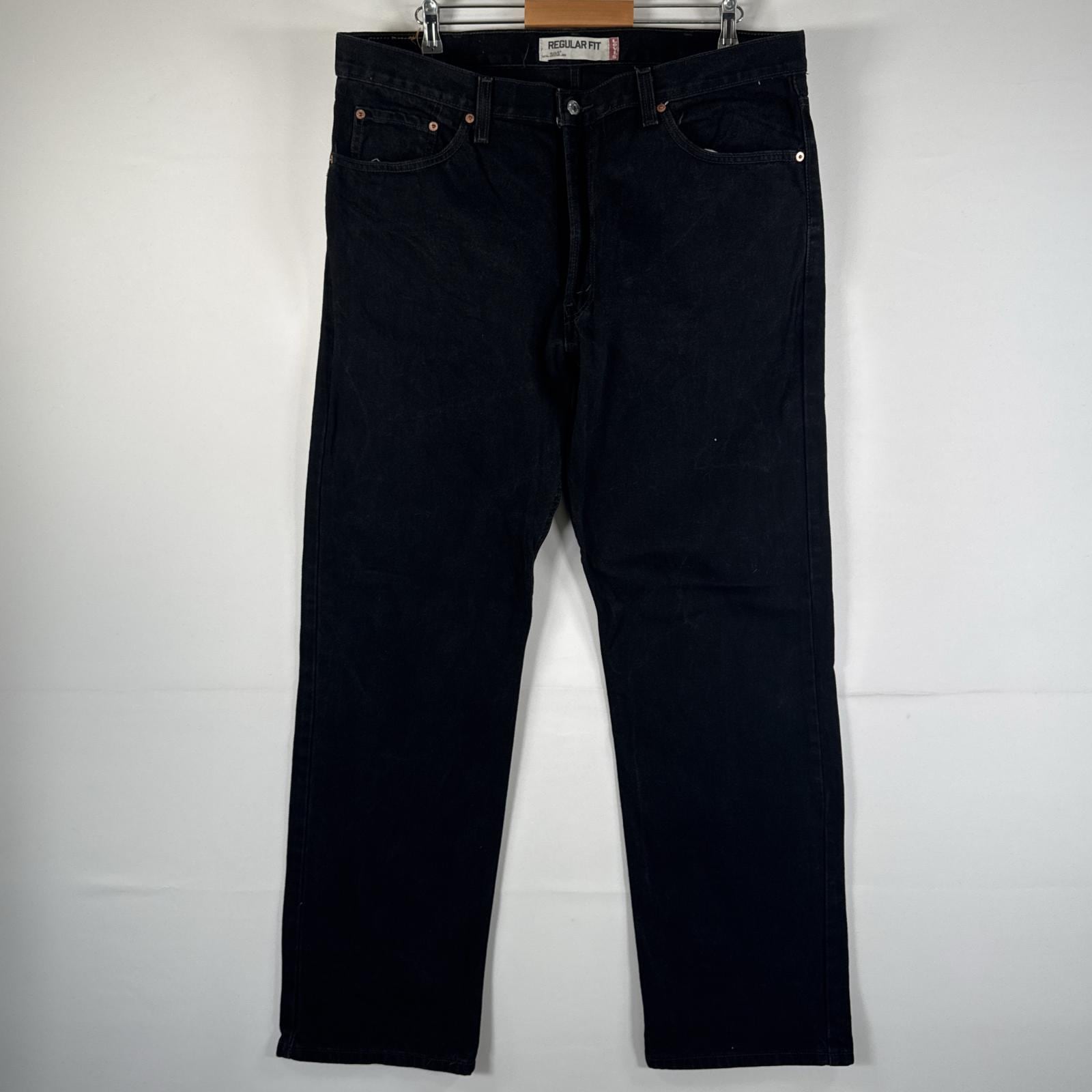 古着 デニムパンツ 505 ジーパン ストレート 大きいサイズ ジップフライ ジーンズ w40 L32 ブラック メンズ