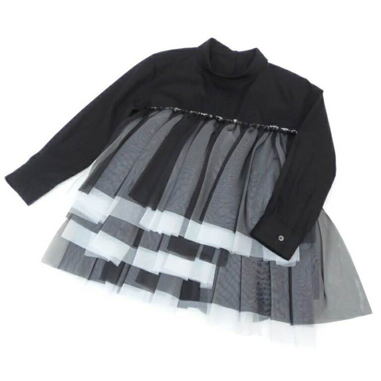 コムデギャルソン COMME des GARCONS チュールレース切替ブラウス 黒 【中古】(61109) 28,875円