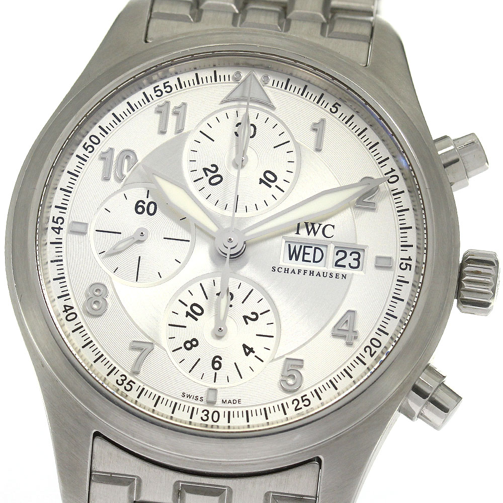 IWC SCHAFFHAUSEN IW371705 スピットファイア クロノグラフ デイデイト 自動巻き メンズ _845741【中古】