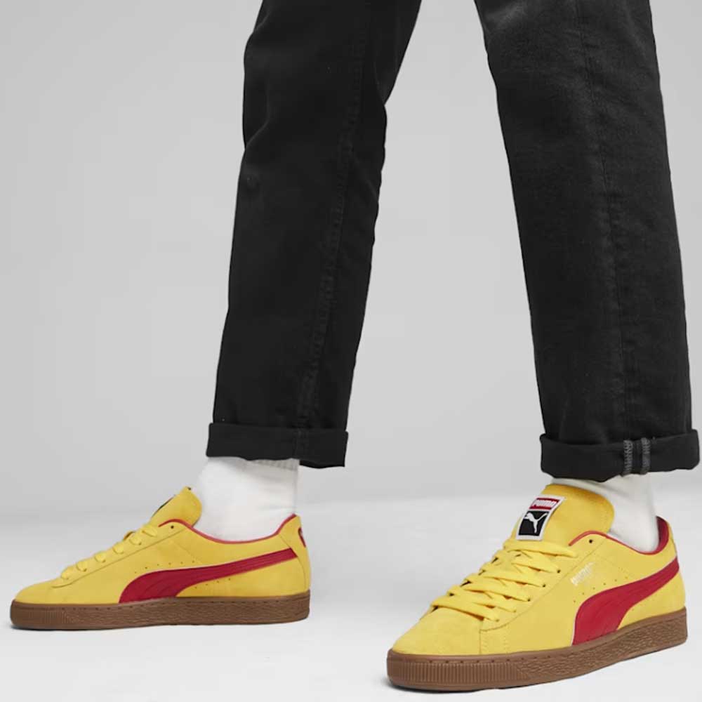プーマ PUMA スウェード テラス 39645103 Pele Yellow-Club Red（メンズ）スエードレザー ローカット スニーカー ウォーキング