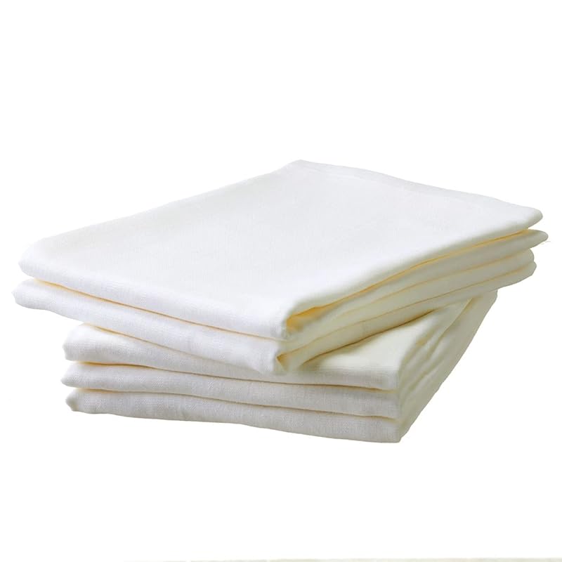 即納：2重ガーゼ バス 5枚セット バスタオル 日本製 泉州タオル（約60×120cm） オフホワイト