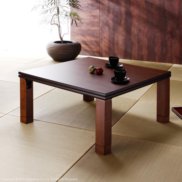こたつ テーブル 単品 おしゃれ 80×80cm 正方形 日本製 天然木製 センターテーブル ローテーブル 折れ脚 折りたたみ 継ぎ脚 高さ調節 変更 こたつ布団別売り