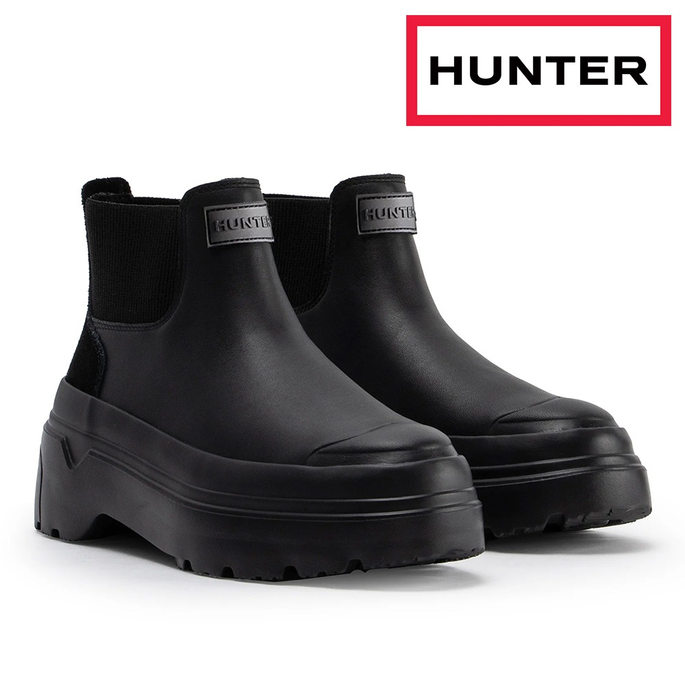 HUNTER ブーツ メンズ レディース UFS8002LEA ハンター REFINED EXPLORER PULL ON LEATHER BOOT サイドゴア 耐水 本革 牛革