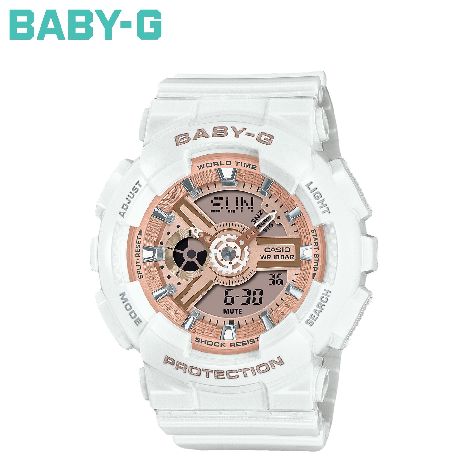 BABY-G 腕時計 BA-110X-7A1JF BA-110 防水 ベビーG ベイビーG レディース ホワイト 白 13,200円
