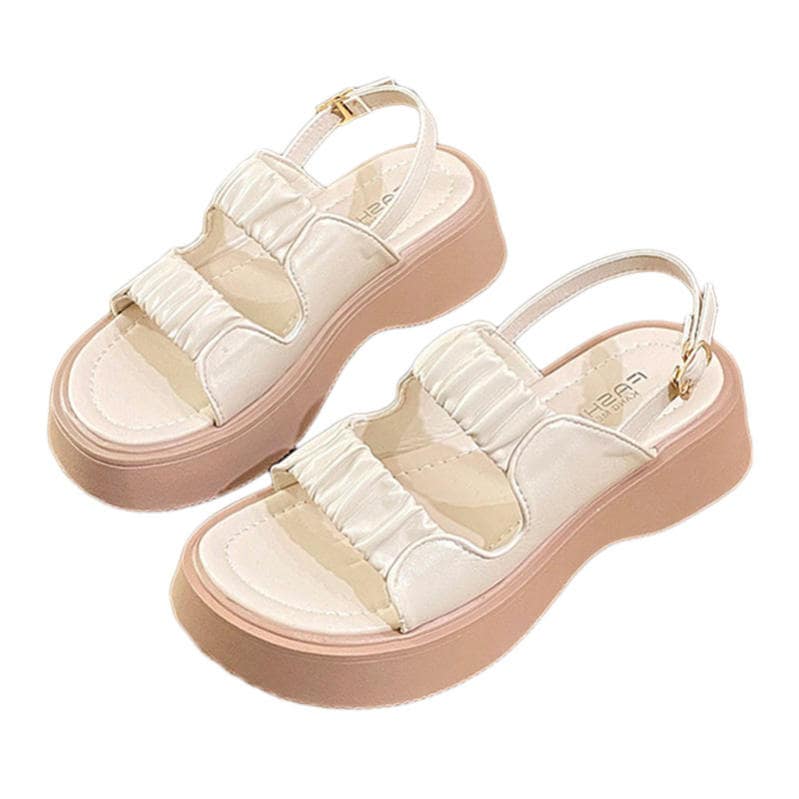 777円OFFクーポン レディース サンダル スポーツサンダル カジュアルサンダル 厚底 ウェッジソール 前あき おしゃれ シンプル フェミニン 大人可愛い ナチュラル レディース靴 春 夏 トレンド 8,427円