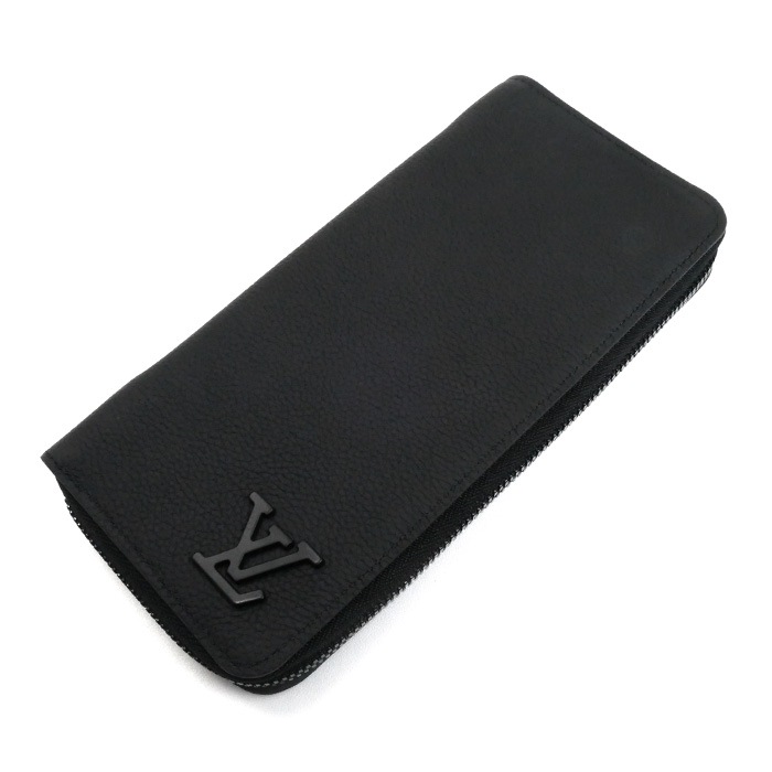 LOUIS VUITTON ルイ・ヴィトン ジッピーウォレット ヴェルティカル 長財布 ラウンドファスナー アエログラム ノワール M81743 ICチップ メンズ 中古 美品