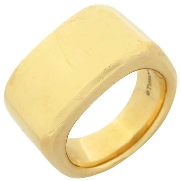 ティファニー Tiffany & Co リング 指輪 メイカーズ シグネット K18YG イエローゴールド T＆Co. 750 750YG 10号 【箱】【中古】