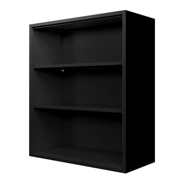 法人限定 Netforce FH-N-2-W-BK ブラック オープン書庫 3段 スチール製 (幅900×奥行400×高さ1050mm) メーカー直送