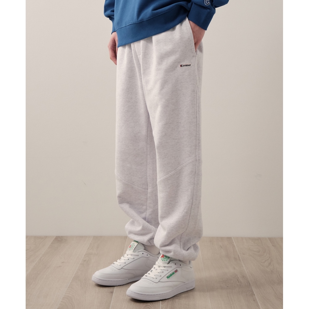 COVERNAT シェブロンスウェットジョガーパンツヘザーグレー