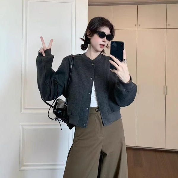 Qoo10] レトロファッションジャケットコートレディ
