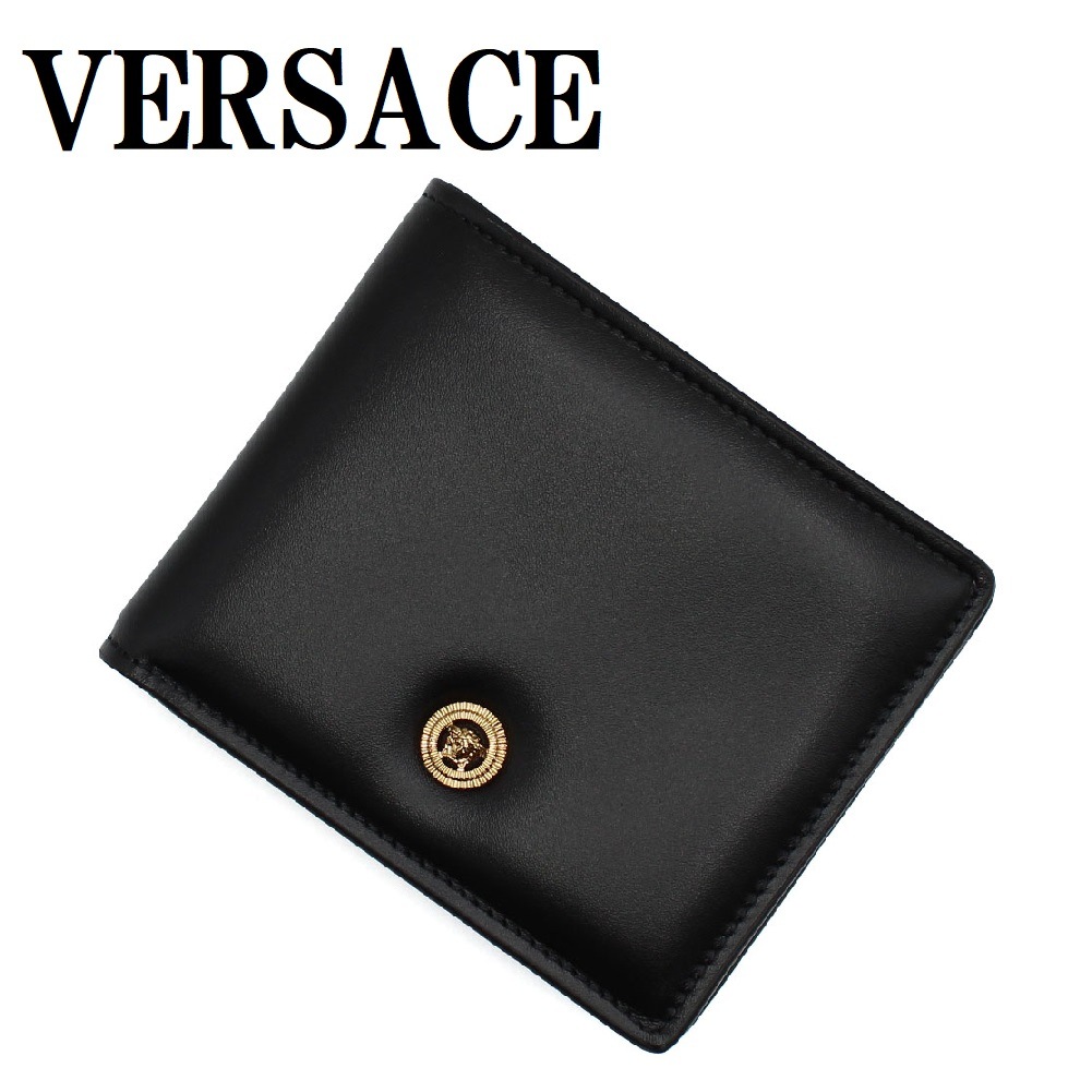 ヴェルサーチェ DPU2463 1A13018 1B00V 二つ折り 財布 ウォレット メドゥーサ ビギー 札入れ カード入れ メンズ レディース ブラック