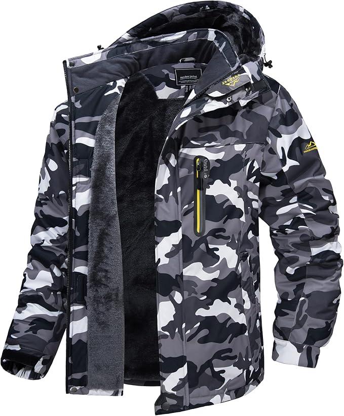 [TACVASEN] アウトドア メンズ 登山服 マウンテンパーカー 多機能 登山ジャケット 裏ボア フリース 登山 ウインドブレーカー フード付 取り外し可能 6,099円