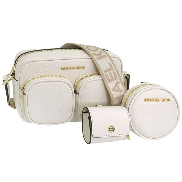 マイケルコース バッグ レディース ショルダーバッグ アウトレット レザー ホワイト JET SET ITEM MD PKT XBDY W ATTCH 35S2GTTC6L-LTCREAM MICHA