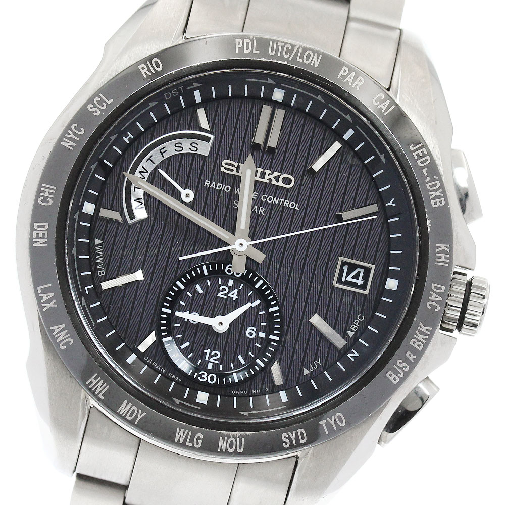 セイコー SEIKO SAGA131/8B54-0AR0 ブライツ ワールドタイム デイデイト ソーラー電波 メンズ 箱・保証書付き_955283【中古】